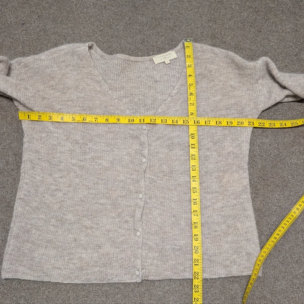 La Mailee Sezane Paris Knit Mohair Alpaca V-Neck Cardigan (Women's Medium) - Picture 9 of 9